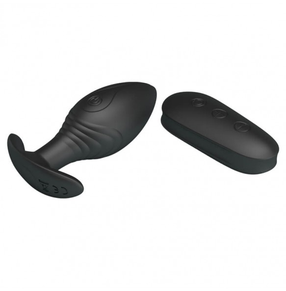 PRETTY LOVE - Royal Pleasure Wireless Remote Anal Plug (Black)